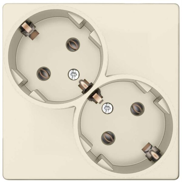 Розетка 2-м СП Simon 24 16А IP20 2х2P+E Schuko без защ. шторок механизм сл. кость Simon 2450459-031 оптом купить цена