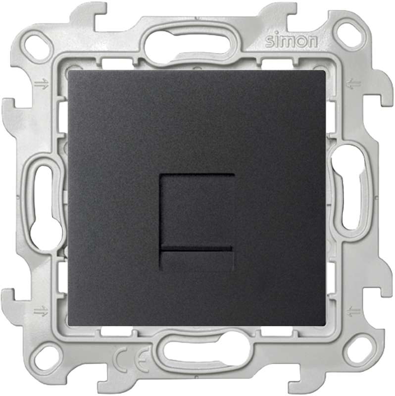 Розетка компьютерная СП Simon 24 RJ45 кат.5E UTP IP20 механизм графит Simon 2410598-038 купить оптом выгодно Розетка компьютерная СП Simon 24 RJ45 кат.5E UTP IP20 механизм графит Simon 2410598-038 оптом купить цена