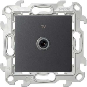 Розетка телевизионная одиночная TV СП Simon 24 IP20 механизм графит Simon 2450477-038 оптом купить цена