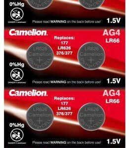 Элемент питания алкалиновый "таблетка" LR626/377A/177/G 4 Mercury Free AG4-BP0%Hg для часов BL-10 (блист.10шт) Camelion 12812 оптом купить цена