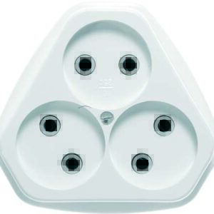 Розетка 3-м ОП РА10-387 10А IP20 бел. Кунцево 5920 оптом купить цена