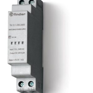 Источник питания импульсный вход 110...240В AC / выход 24В DC 12Вт модульный 17.5мм IP20 FINDER 781212302400 оптом купить цена