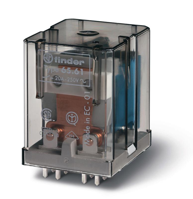 Реле силовое электромеханич. монтаж на печатную плату раздвоенные выводы 1NO + 1NC 20А AgCdO 230В AC RTI FINDER 656182300000 купить оптом выгодно Реле силовое электромеханич. монтаж на печатную плату раздвоенные выводы 1NO + 1NC 20А AgCdO 230В AC RTI FINDER 656182300000 оптом купить цена