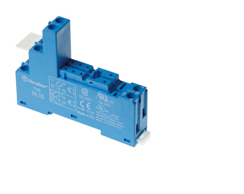 Розетка с винт. клеммами (с зажимной клетью) для реле 40.31 модули 99.02 86.03 в комплекте металлич. клипса 095.71 син. FINDER 9503SMA купить оптом выгодно Розетка с винт. клеммами (с зажимной клетью) для реле 40.31 модули 99.02 86.03 в комплекте металлич. клипса 095.71 син. FINDER 9503SMA оптом купить цена