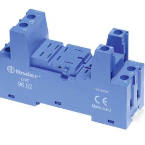 Розетка с винт. клеммами (с зажимной клетью) для реле 56.32 модули 86.30 99.02 в комплекте металлич. клипса 094.71 син. FINDER 9602SMA оптом купить цена