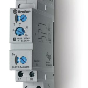 Таймер модульный 1-функциональный (SD) 24…240В AC/DC 2NO 6А 17.5мм регулировка времени 0.1с…20мин IP20 FINDER 808202400000 оптом купить цена