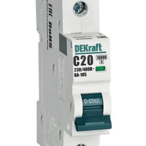 Выключатель автоматический модульный 1п C 20А 10кА ВА-105 DEKraft 13154DEK оптом купить цена