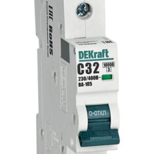 Выключатель автоматический модульный 1п C 32А 10кА ВА-105 DEKraft 13156DEK оптом купить цена