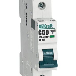 Выключатель автоматический модульный 1п C 50А 10кА ВА-105 DEKraft 13158DEK оптом купить цена