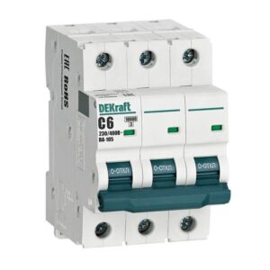 Выключатель автоматический модульный 3п C 6А 10кА ВА-105 DEKraft 13175DEK оптом купить цена