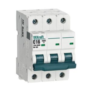 Выключатель автоматический модульный 3п C 16А 10кА ВА-105 DEKraft 13177DEK оптом купить цена