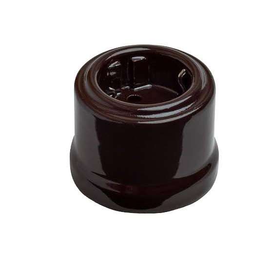 Розетка 1-м ОП Лизетта 16А IP20 ретро с заземл. керамика корич. Bironi B1-101-02 купить оптом выгодно Розетка 1-м ОП Лизетта 16А IP20 ретро с заземл. керамика корич. Bironi B1-101-02 оптом купить цена