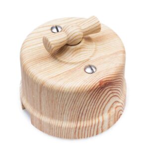 Выключатель поворотный 2-кл. ОП Лизетта 10А IP20 ретро 4 полож. ABS-пластик карельская сосна Bironi B1-202-13 оптом купить цена