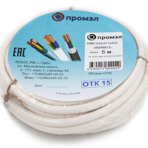 Провод ПВС 3х4 Б (бухта 5м) (шт) Промэл 13321680 оптом купить цена