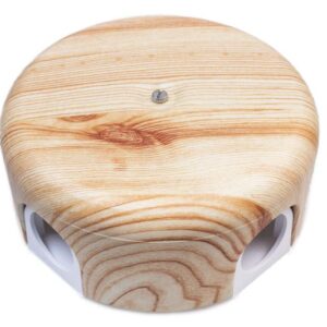 Коробка распределительная d78мм ЛИЗЕТТА (в копмл. 4 кабельных ввода) ABS-пластик карельская сосна Bironi B1-521-13-K оптом купить цена