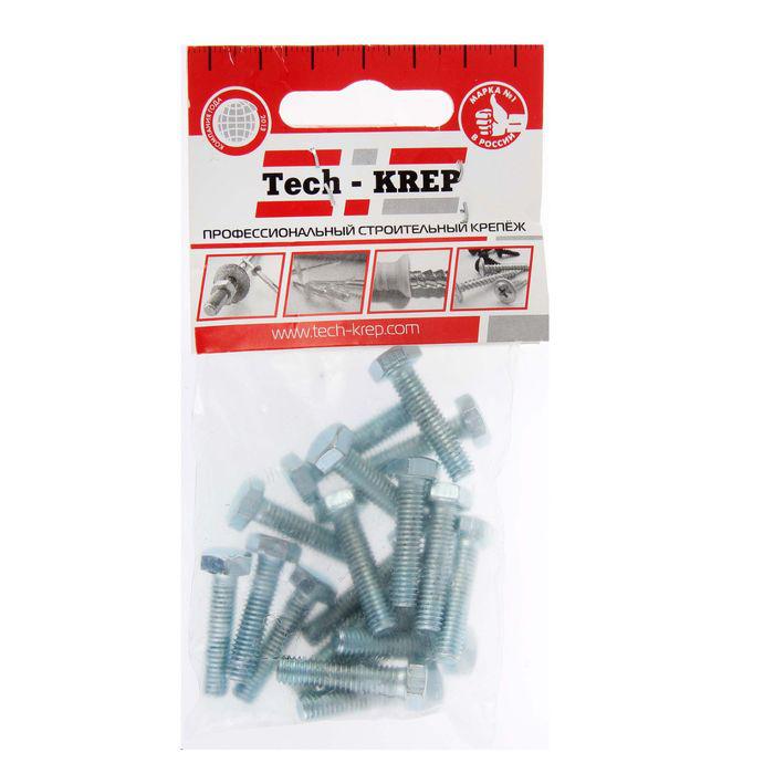 Болт с шестигранной головкой М6х16 DIN 933 класс прочн. 8.8 оцинк. пакет (уп.20шт) Tech-KREP 102956 купить оптом выгодно Болт с шестигранной головкой М6х16 DIN 933 класс прочн. 8.8 оцинк. пакет (уп.20шт) Tech-KREP 102956 оптом купить цена