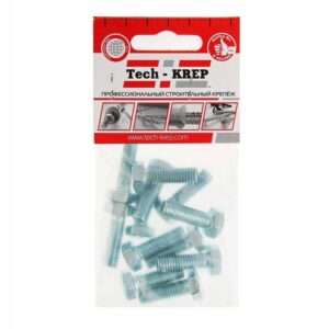 Болт с шестигранной головкой М8х25 DIN 933 класс прочн. 8.8 оцинк. пакет (уп.12шт) Tech-KREP 102968 оптом купить цена