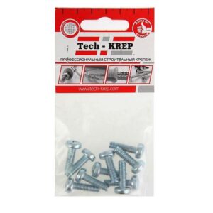 Винт М6х20 с полукруглой головкой цинк. DIN 7985 (уп.10шт) пакет Tech-Krep 103021 оптом купить цена