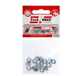 Гайка самоконтрящаяся М6 цинк. DIN 985 (уп.16шт) пакет Tech-Krep 103031 оптом купить цена