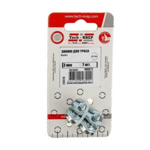 Зажим для троса Duplex 3мм (уп.2шт) Tech-Krep 108072 оптом купить цена