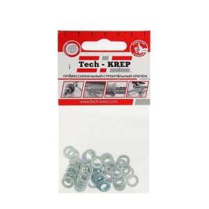 Шайба плоская М5 цинк. DIN 125 (уп.50шт) пакет Tech-Krep 103043 оптом купить цена