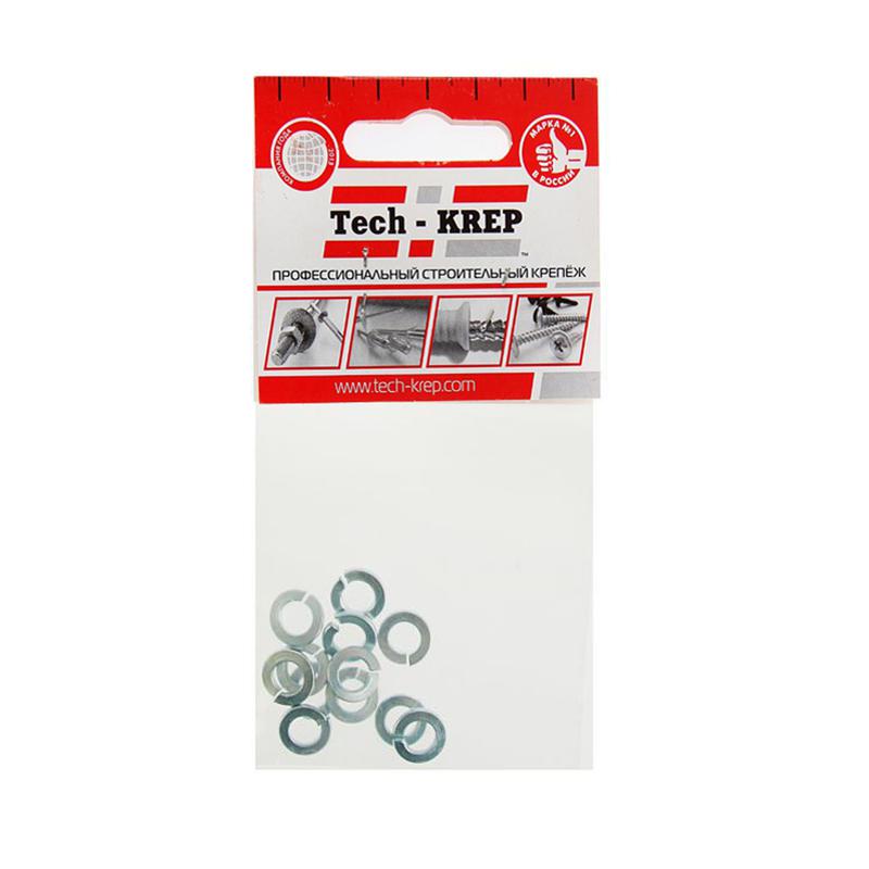 Шайба пружинная М6 цинк. DIN 127 (уп.12шт) пакет Tech-Krep 103048 купить оптом выгодно Шайба пружинная М6 цинк. DIN 127 (уп.12шт) пакет Tech-Krep 103048 оптом купить цена