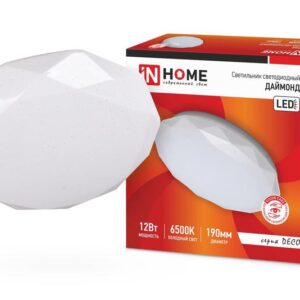 Светильник светодиодный DECO ДАЙМОНД 12Вт 230В 6500К 780лм 190мм IN HOME 4690612033617 оптом купить цена