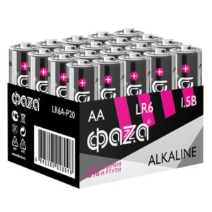 Элемент питания алкалиновый AA/LR6 1.5В Alkaline Pack-20 (уп.20шт) ФАZА 5028098 оптом купить цена