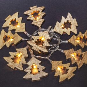 Гирлянда светодиодная "Деревянные елочки" 14 046 NGF-D008-10WW-2AA Navigator 14046 оптом купить цена