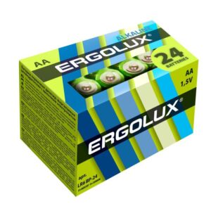 Элемент питания алкалиновый AA/LR6 1.5В Alkaline BP-24 (уп.24шт) Ergolux 14212 оптом купить цена