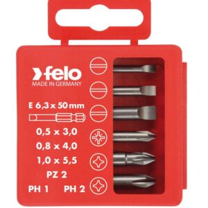 Набор бит SL/PZ/PH Industrial 50мм в кейсе 6 бит FELO 03092516 оптом купить цена
