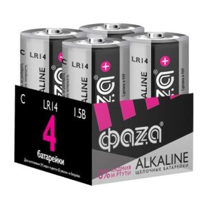 Элемент питания алкалиновый C/LR14 1.5В Alkaline Pack-4 (уп.4шт) ФАZА 5033160 оптом купить цена