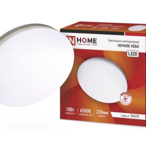 Светильник светодиодный DECO Ночное небо 18Вт 6500К 1170лм 230В 230х55мм IN HOME 4690612033495 оптом купить цена