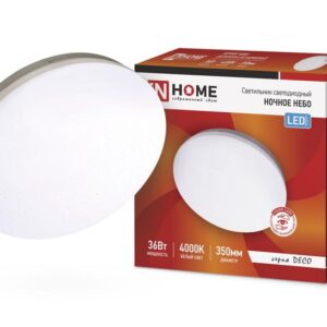 Светильник светодиодный DECO Ночное небо 36Вт 4000К 2340лм 230В 350х55мм IN HOME 4690612033556 оптом купить цена