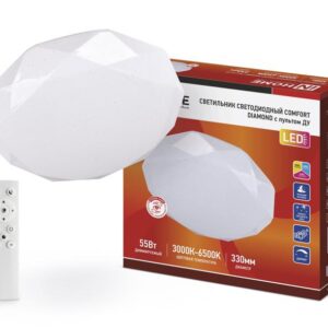 Светильник светодиодный COMFORT DIAMOND 55Вт 230В 3000-6500К 4400лм 330х80мм с пультом ДУ IN HOME 4690612035048 оптом купить цена