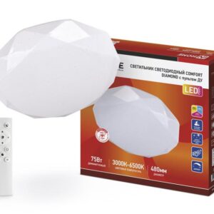 Светильник светодиодный COMFORT DIAMOND 75Вт 230В 3000-6500К 6000лм 480х80мм с пультом ДУ IN HOME 4690612034799 оптом купить цена