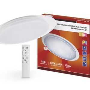 Светильник светодиодный COMFORT GALAXY 55Вт 230В 3000-6500К 4400лм 450х70мм с пультом ДУ IN HOME 4690612035062 оптом купить цена