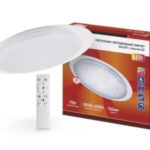 Светильник светодиодный COMFORT GALAXY 75Вт 230В 3000-6500К 6000лм 560х55мм с пультом ДУ IN HOME 4690612034812 оптом купить цена