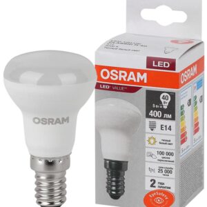 Лампа светодиодная LED Value LV R39 40 5SW/830 5Вт рефлектор матовая E14 230В 10х1 RU OSRAM 4058075582514 оптом купить цена