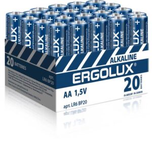 Элемент питания алкалиновый AA/LR6 1.5В Alkaline BP-20 ПРОМО (уп.20шт) Ergolux 14675 оптом купить цена