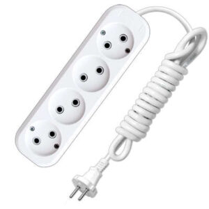 Удлинитель 4х2м без заземл. 10А IP20 Е-204 ПВС 2х0.75 АБС-пластик UNIVersal 9634266 оптом купить цена