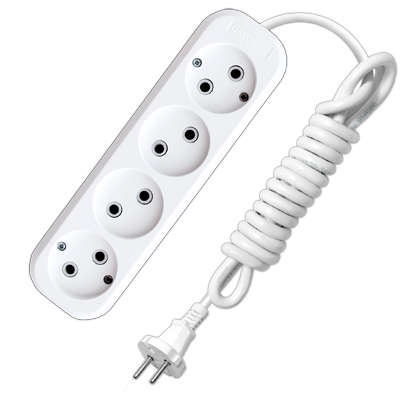 Удлинитель 4х2м без заземл. 10А IP20 Е-204 ПВС 2х0.75 АБС-пластик UNIVersal 9634266 купить оптом выгодно Удлинитель 4х2м без заземл. 10А IP20 Е-204 ПВС 2х0.75 АБС-пластик UNIVersal 9634266 оптом купить цена