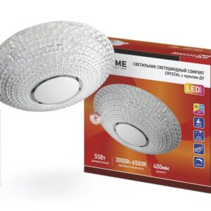Светильник светодиодный COMFORT CRYSTAL 55Вт 230В 3000-6500К 4400лм 400х100мм с пультом ДУ IN HOME 4690612034898 оптом купить цена