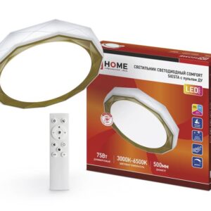 Светильник светодиодный COMFORT SIESTA 75Вт 230В 3000-6500К 6000лм 500х100мм с пультом ДУ IN HOME 4690612035161 оптом купить цена
