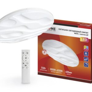 Светильник светодиодный COMFORT WAVE 55Вт 230В 3000-6500К 4400лм 400х70мм с пультом ДУ IN HOME 4690612034911 оптом купить цена