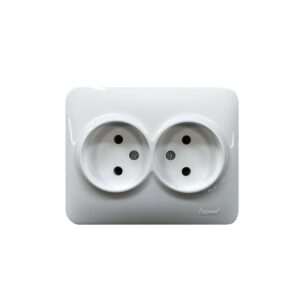 Розетка 2-м Karina Life без заземл. ПБТ бел. LEZARD 708-0200-128B оптом купить цена