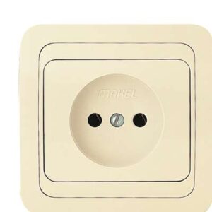 Розетка 1-м СП Mimoza 16А IP20 без заземл. крем./крем. Makel 25022 оптом купить цена