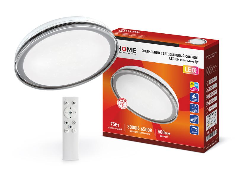 Светильник светодиодный COMFORT LEGION 75Вт 230В 3000-6500К 6000лм 490х85мм с пультом ДУ IN HOME 4690612035734 купить оптом выгодно Светильник светодиодный COMFORT LEGION 75Вт 230В 3000-6500К 6000лм 490х85мм с пультом ДУ IN HOME 4690612035734 оптом купить цена