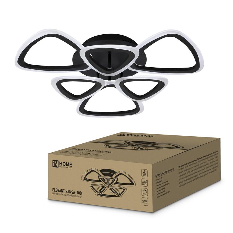 Светильник светодиодный ELEGANT SANSA-90В 90Вт 230В 3000-4000-6500К 7000лм 650х650х130мм с пультом ДУ IN HOME 4690612035376 купить оптом выгодно Светильник светодиодный ELEGANT SANSA-90В 90Вт 230В 3000-4000-6500К 7000лм 650х650х130мм с пультом ДУ IN HOME 4690612035376 оптом купить цена