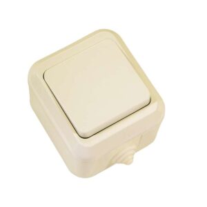 Выключатель 1-кл. ОП 10А IP44 п/герм. крем. Makel 18200 оптом купить цена